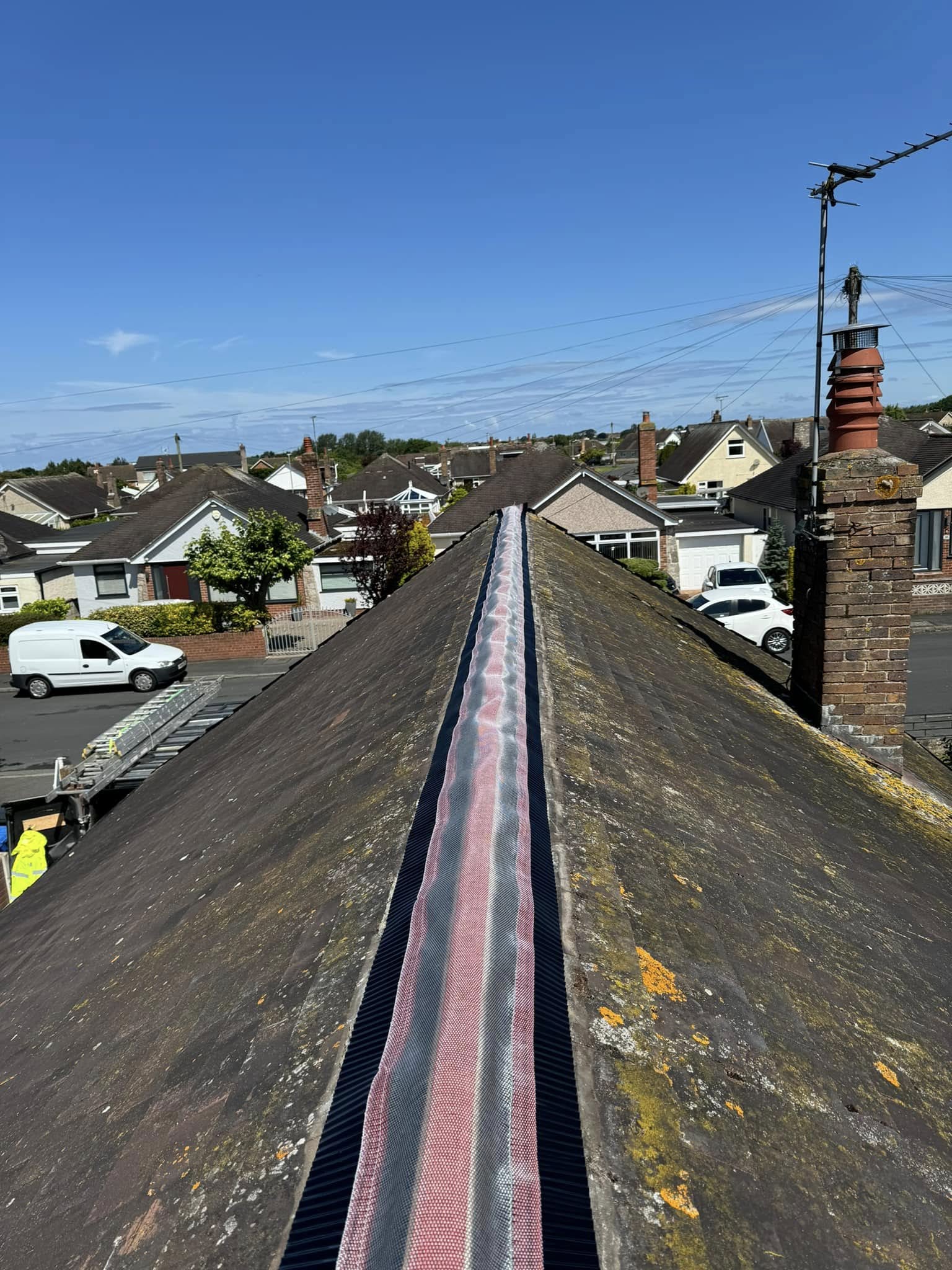 Existing Dry Ridge System Dry Ridge System Installation Rhuddlan, North Wales - KJB Roofing ...